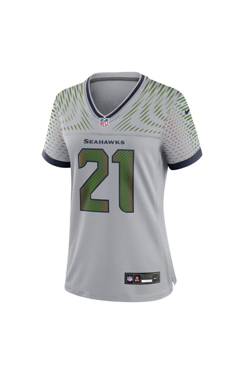 Nike Women's Nike Devon Witherspoon Wolf Gray Seattle Seahawks 2025 Rivalries Collection Game Jersey, Alternate, color, Gray
