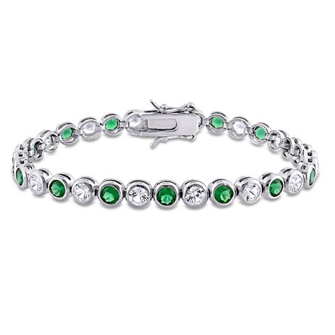 Green Cubic Zirconia Tennis Bracelet