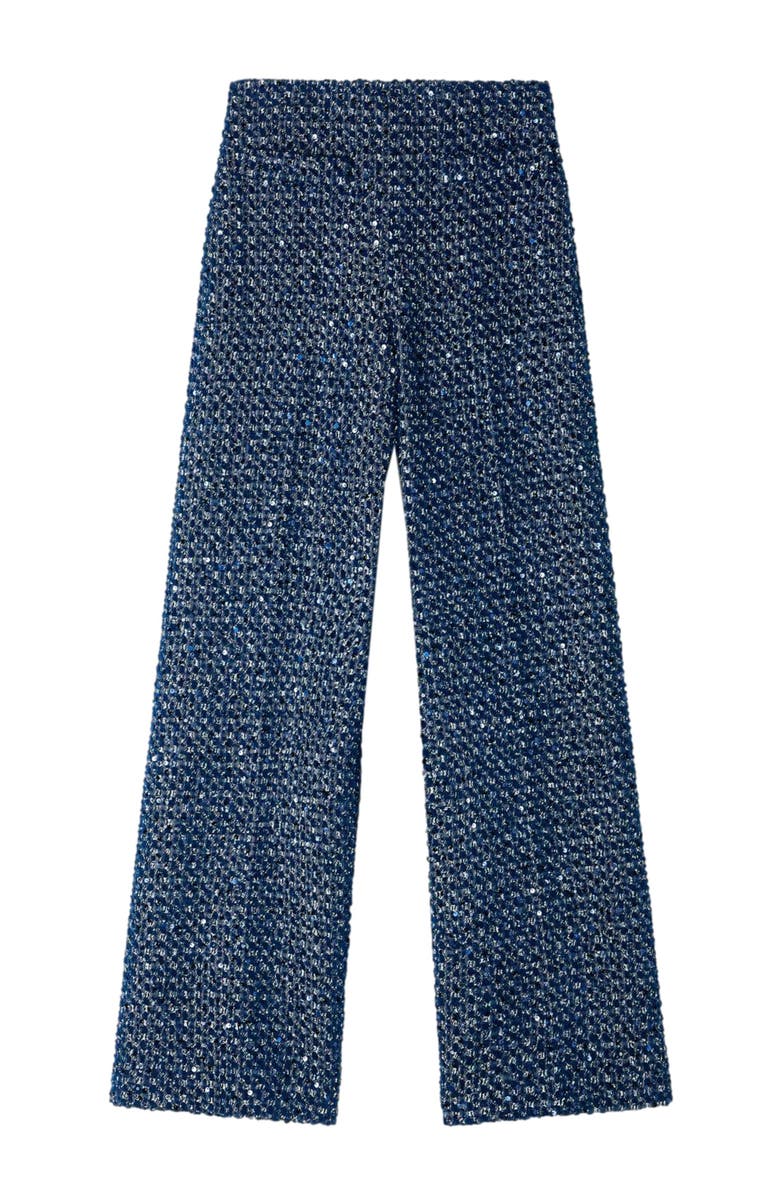SANDRO Sequin trousers, Alternate, color, Navy Blue