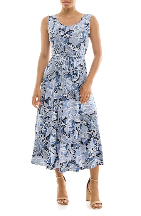 Crewneck Sleeveless Midi Dress