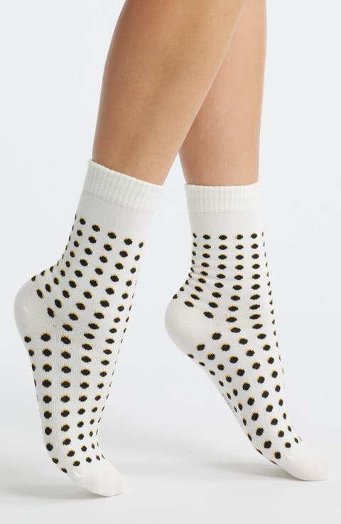 Polka Dot Crew Socks