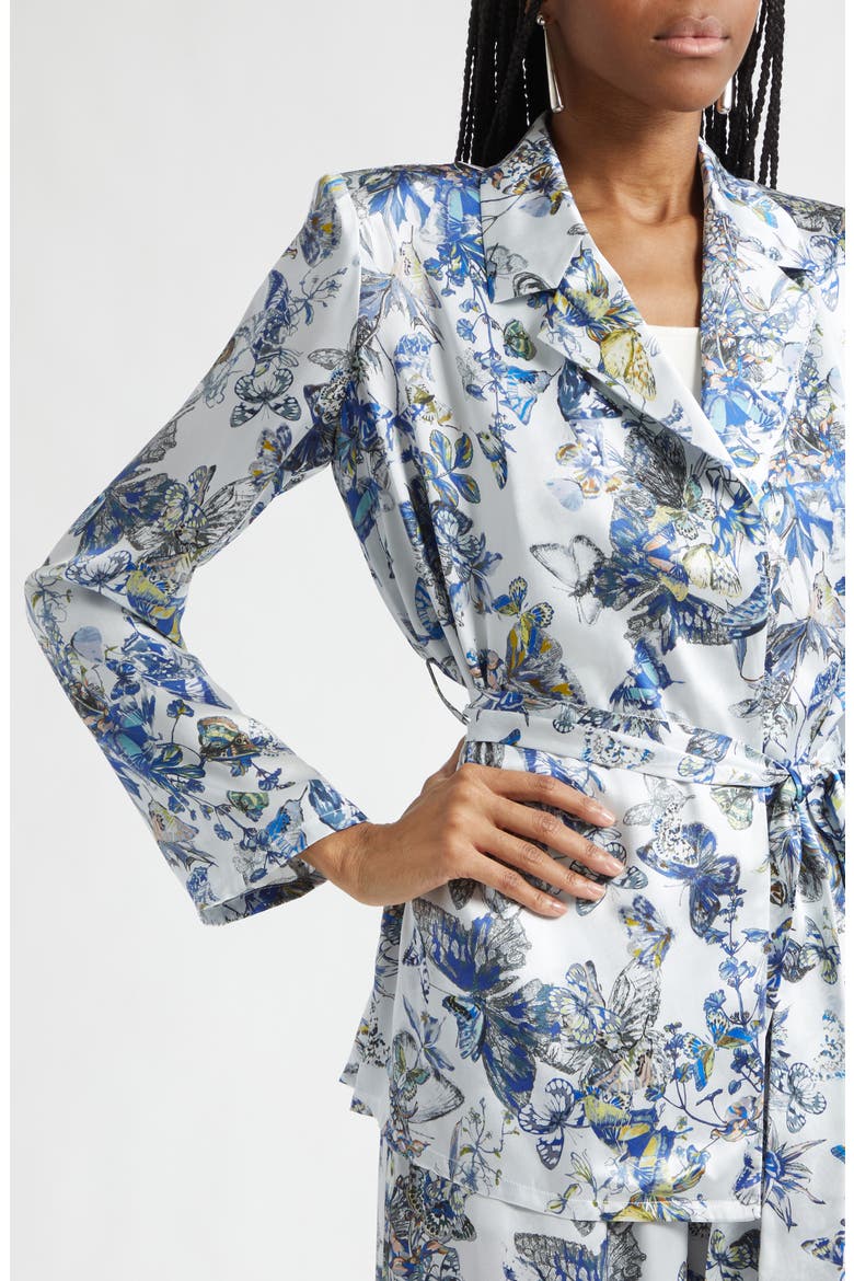 Ciara Silk Wrap Jacket, Alternate, color, GRAY MULTI WATERCOLR