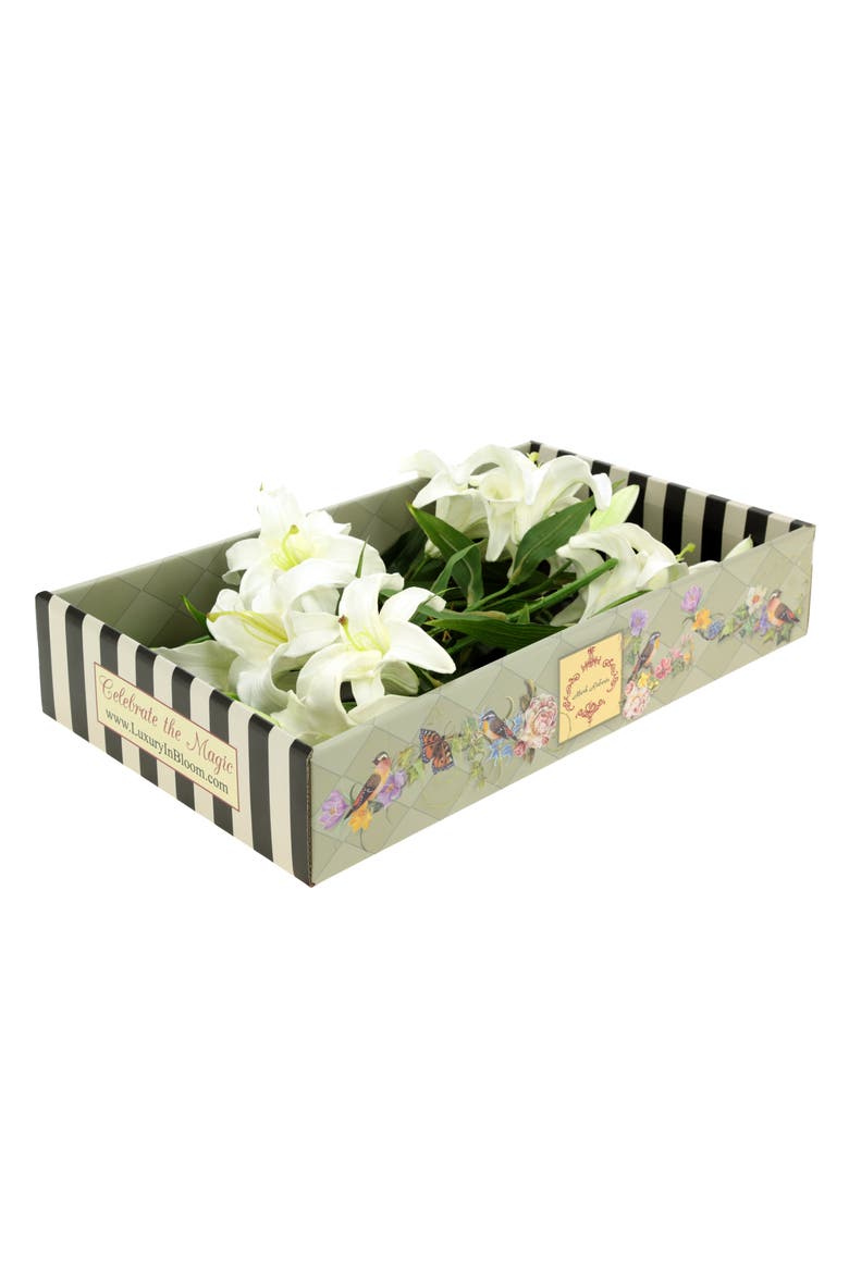 Majestic Lily Natural Touch, Box of 6, Main, color, White