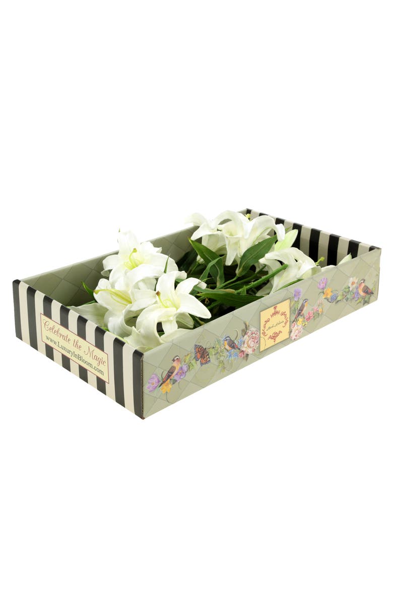 Mark Roberts Majestic Lily Natural Touch, Box of 6, Main, color, White