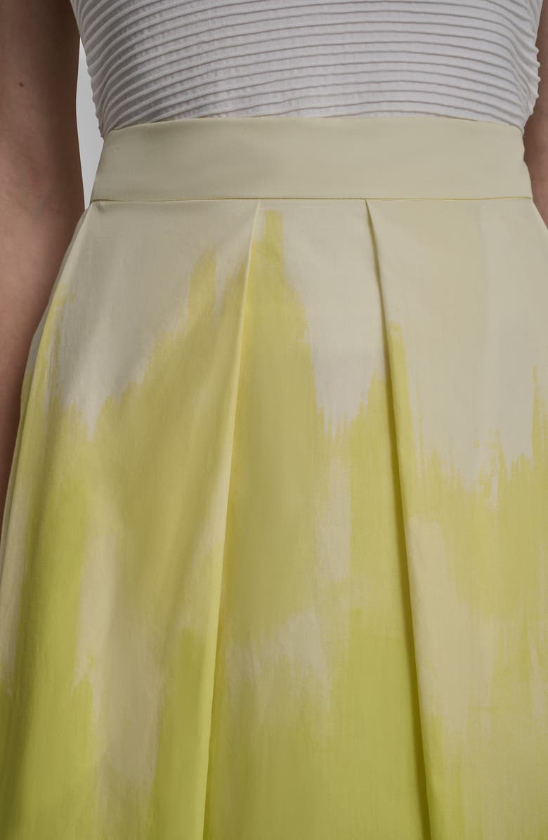 DKNY Ombré Pleated Cotton Poplin Midi Skirt, Alternate, color, Daybreak Haze