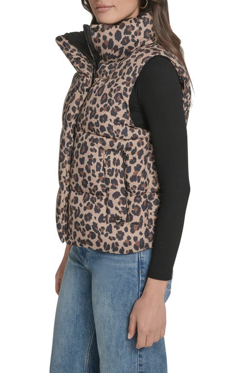 Levi's Quilted Puffer Vest In Animal Print