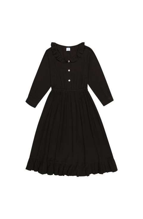 Brigitte Ruffle Neck Shirtdress
