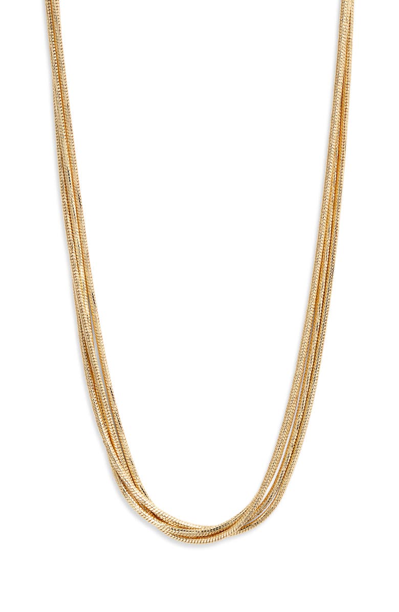 Nordstrom Layered Snake Chain Necklace, Main, color, Gold