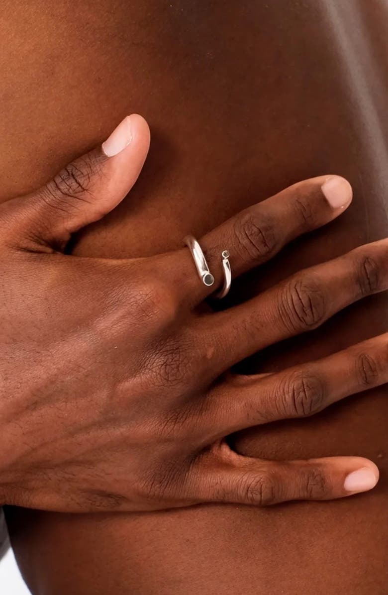 Kloto Curve Bypass Ring, Alternate, color, Silver