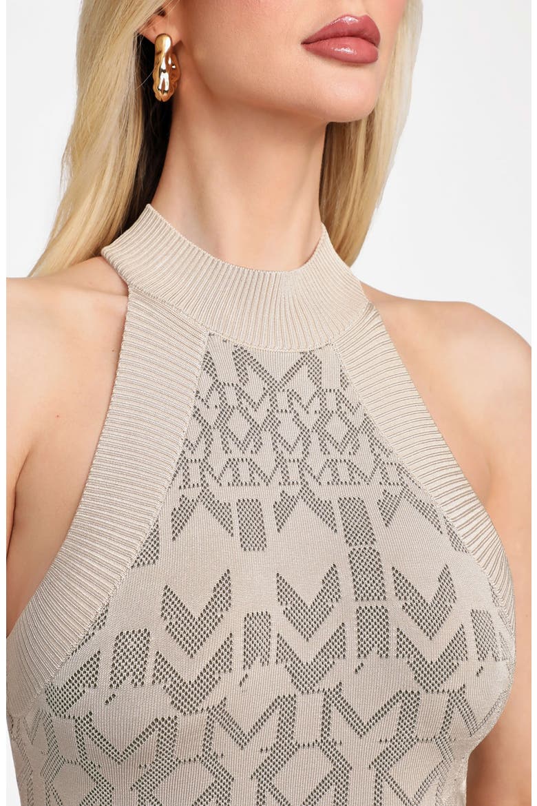Billie Monogram Jacquard Sweater Dress, Alternate, color, DREAMY MOON