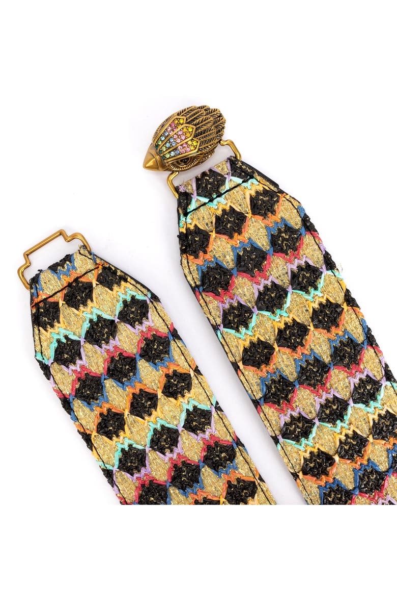 Kurt Geiger London Rainbow Raffia Stretch Belt, Alternate, color,