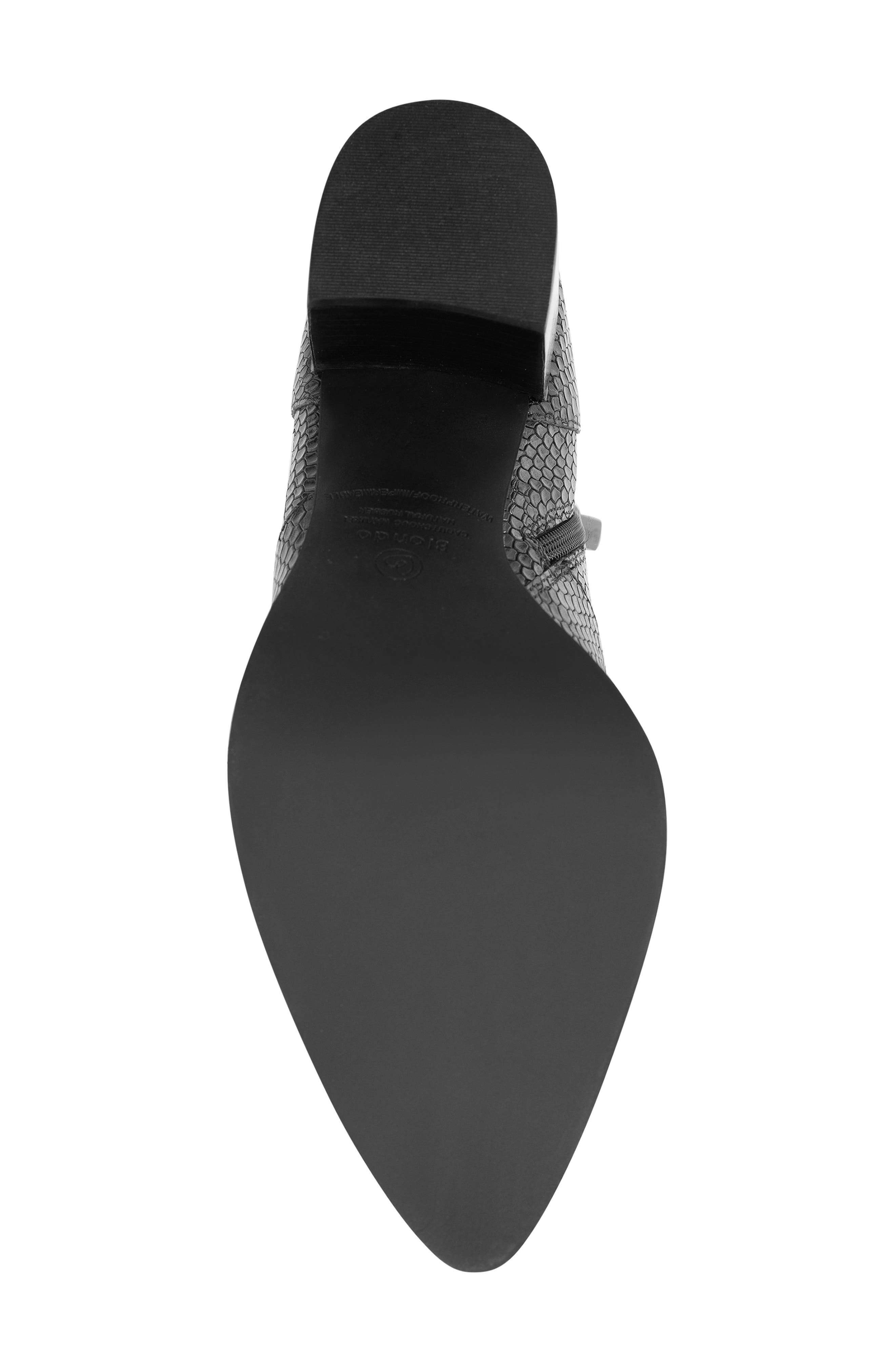 Tania Waterproof Bootie, Alternate, color, BLACK SNAKE LEATHER
