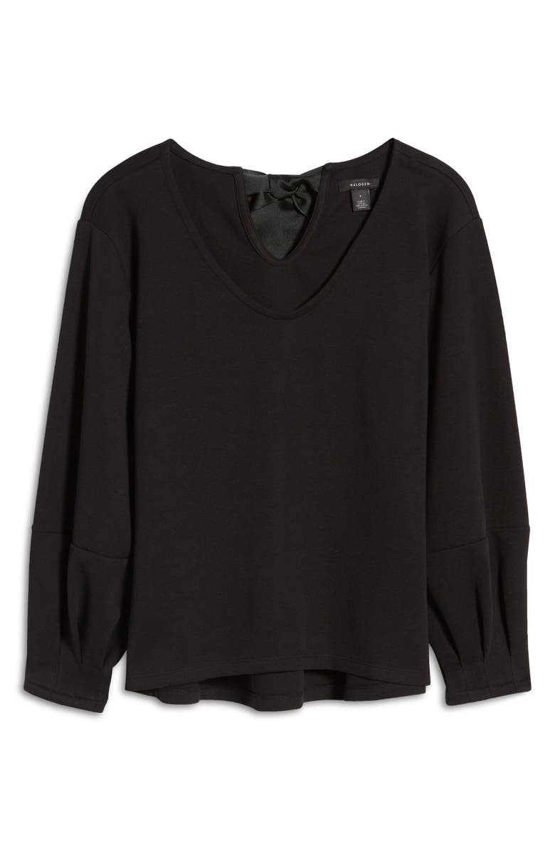 Halogen<sup>®</sup> Bow Back V-Neck Sweatshirt, Alternate, color,