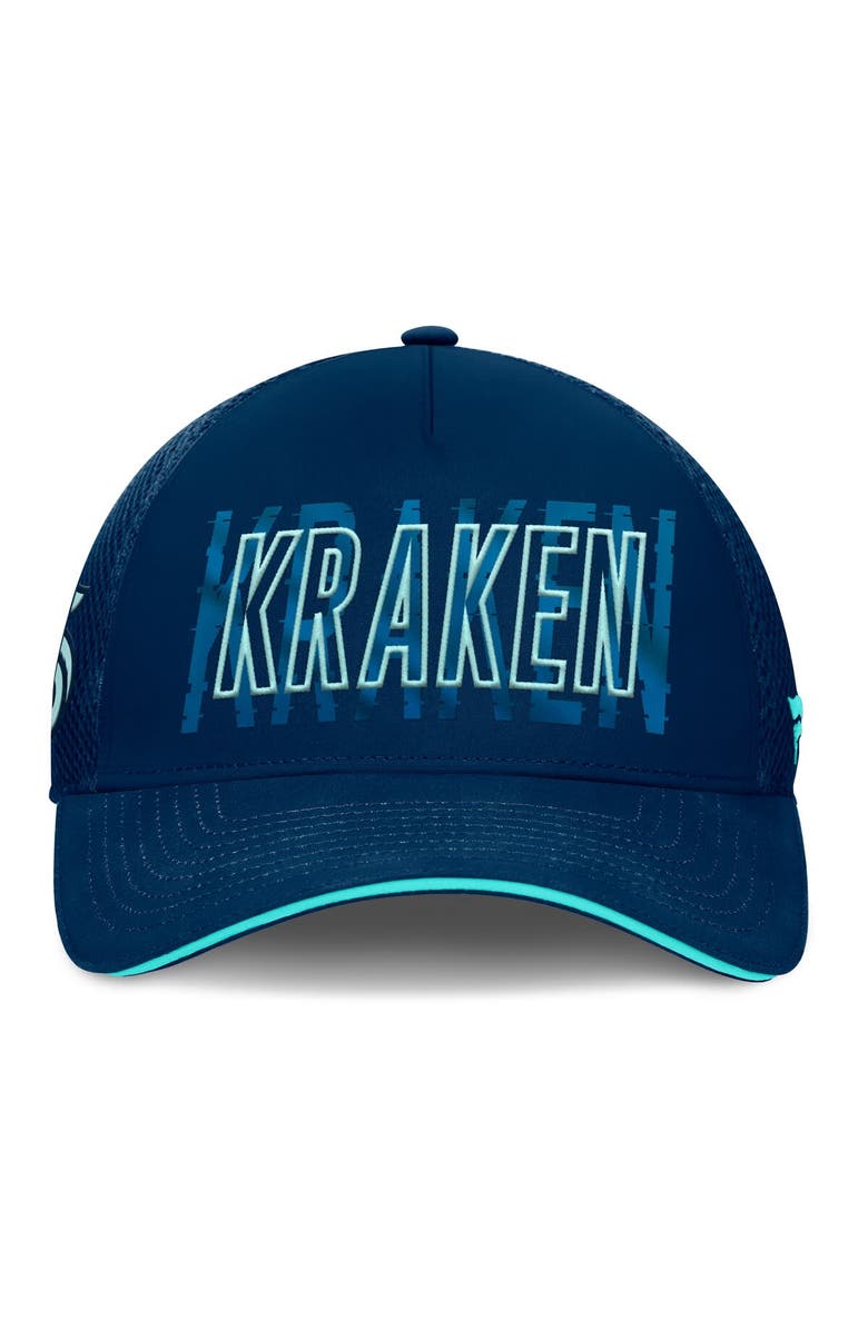 FANATICS Men's Fanatics Deep Sea Blue Seattle Kraken Fundamental Flex Hat, Alternate, color, Navy