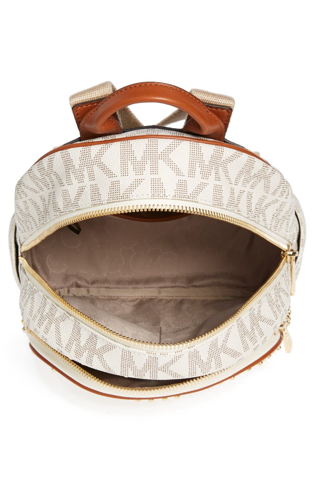 'Small' Studded Backpack, Alternate, color, VANILLA