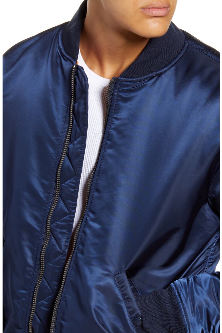 Water Resistant MA-1 Flight Jacket, Alternate, color, NAVY