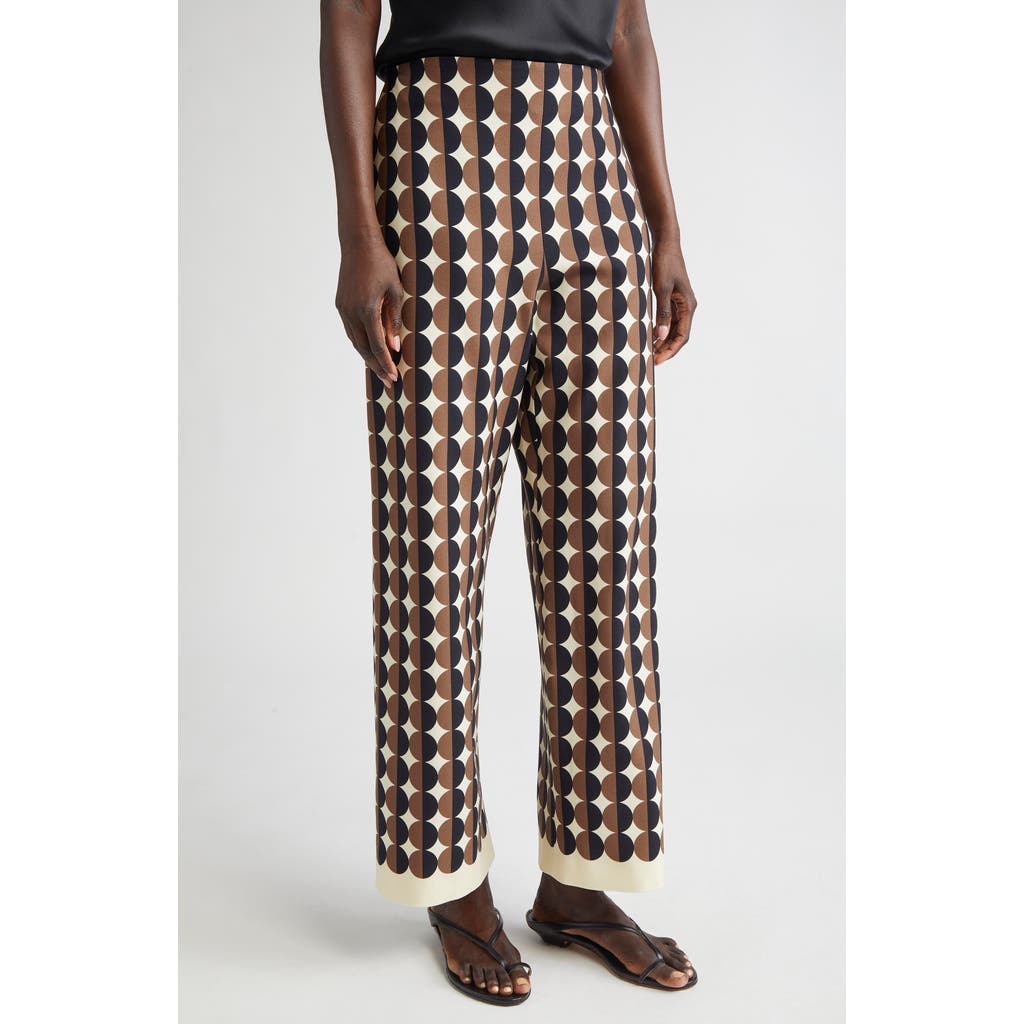 Oscar De La Renta Geo Print Straight Leg Pants