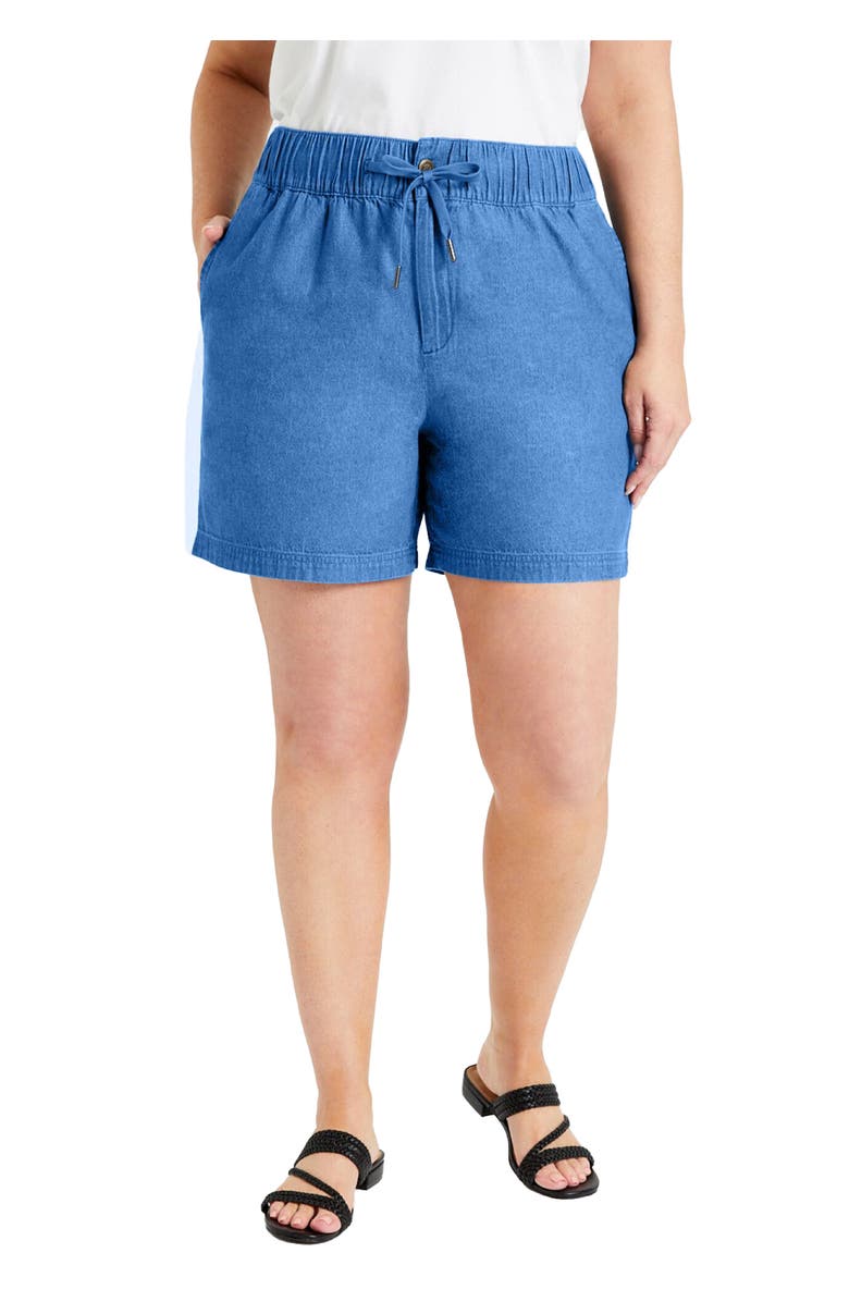 June + Vie Denim Bermuda Shorts, Main, color, Light Stonewash