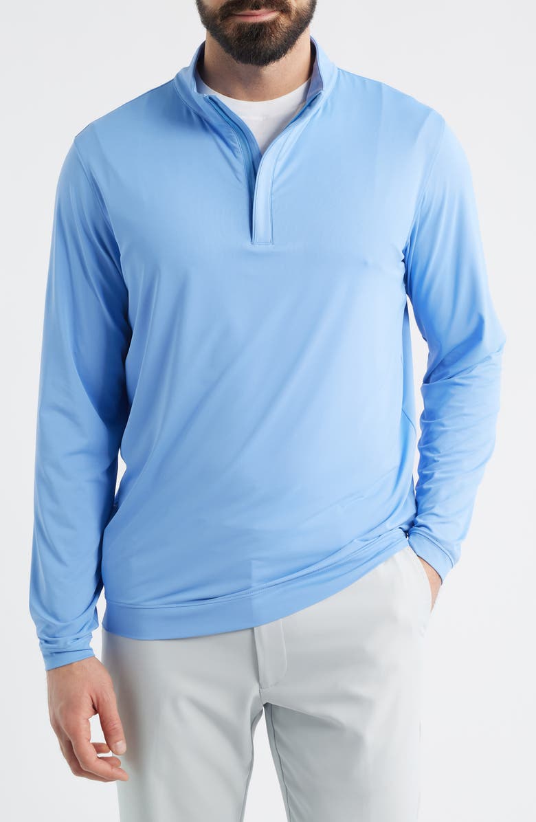 Peter Millar Featherweight Performance Quarter Zip, Main, color, Bluebird