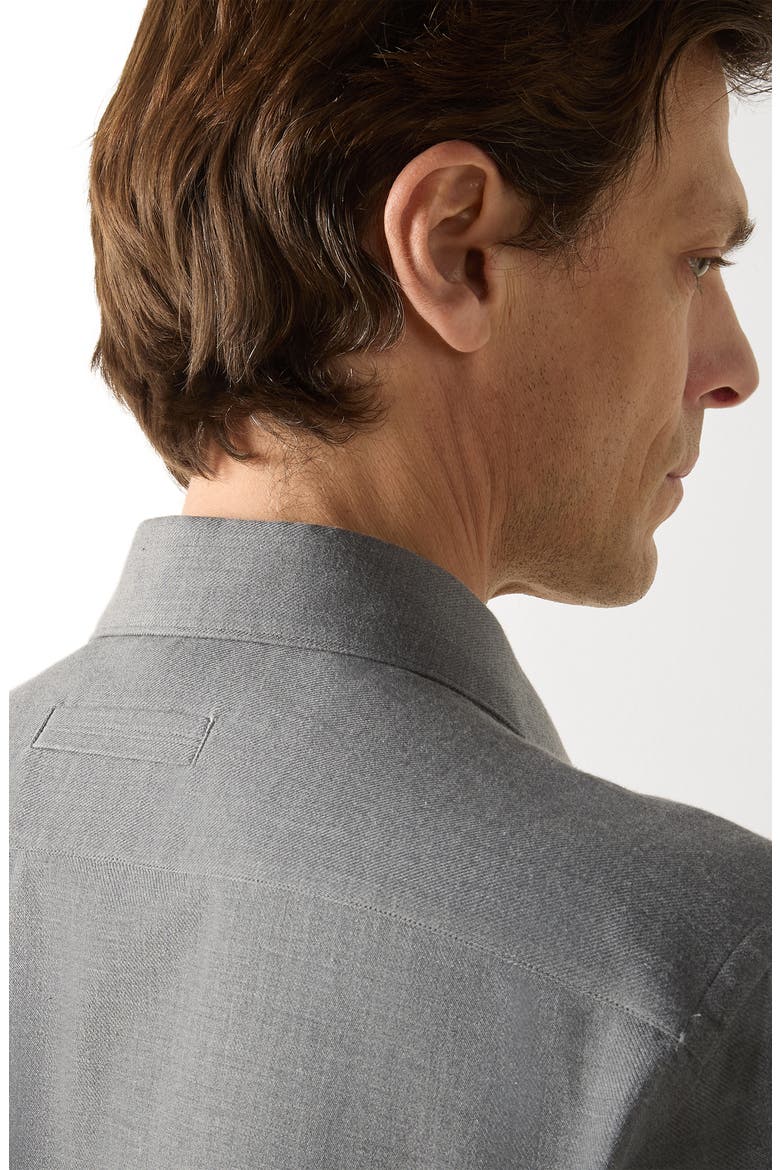 Cashco Cashmere & Cotton Button-Up Shirt, Alternate, color, GREY