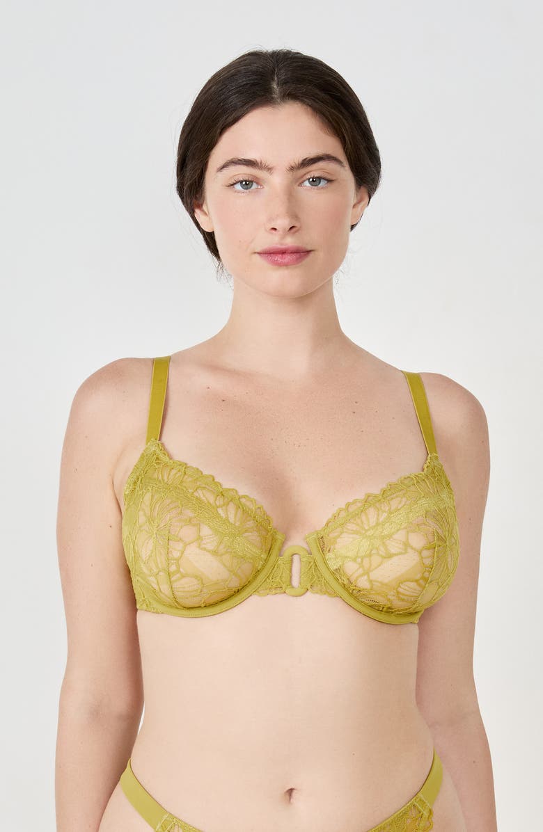 Etam Hedonisme N°9 Classique Lace Underwire Bra, Alternate, color, Anise