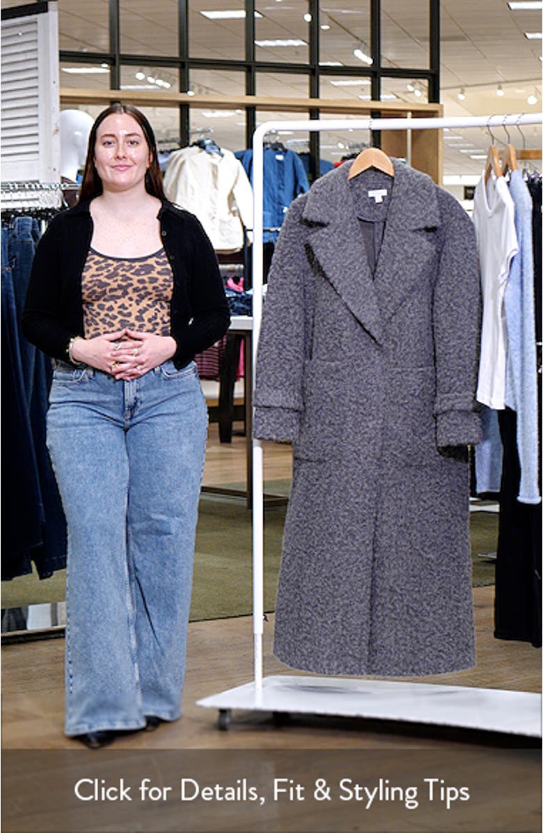 Chuck On Longline Brushed Coat, sales video thumbnail