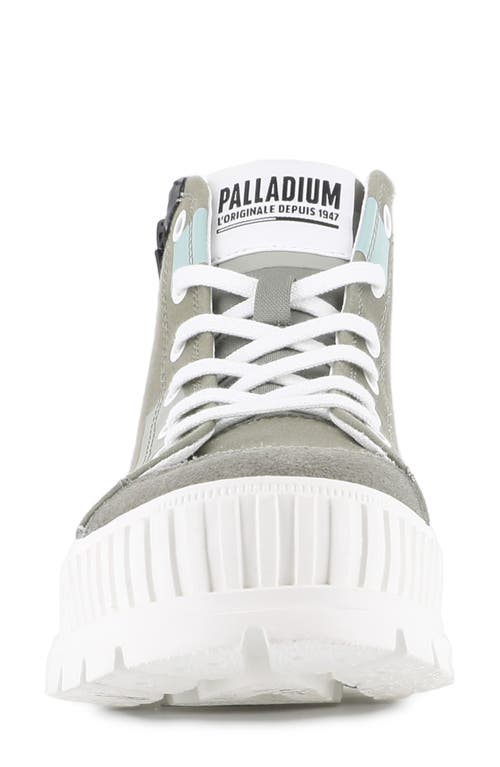 Palladium Pallashock Backzip 2 High Top Sneaker In Vetiver