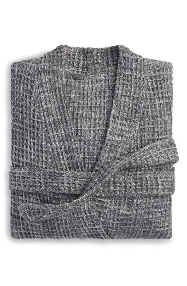 Parachute Gender Inclusive Waffle Knit Cotton Robe, Alternate, color, Grey
