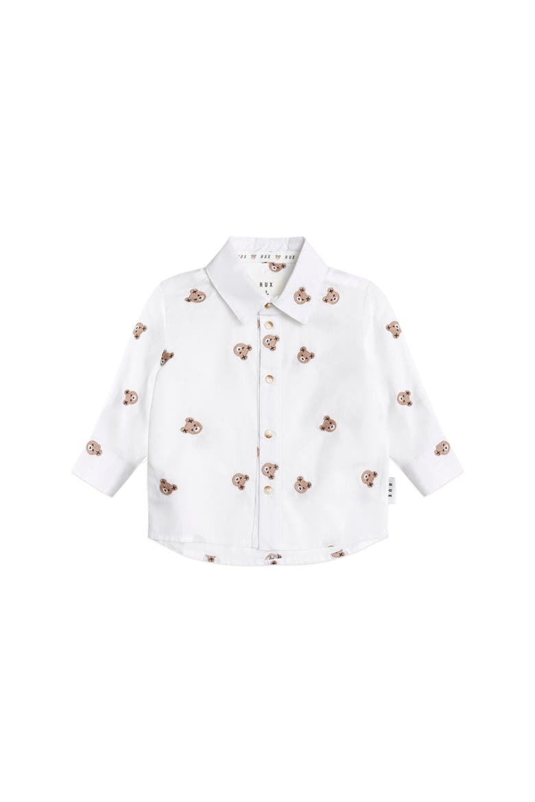 Longsleeve Huxbear Button Up, Main, color, WHITE