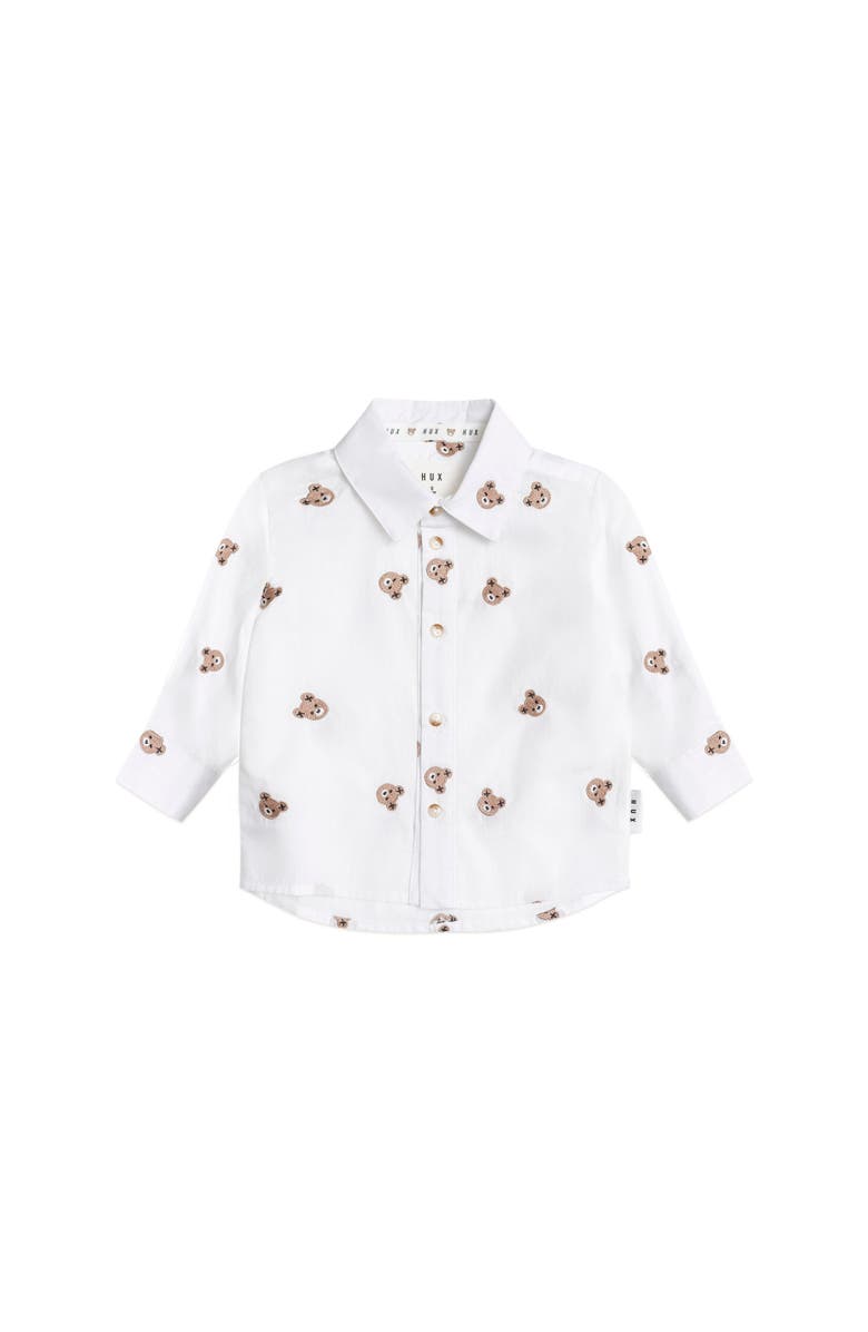 Huxbaby Longsleeve Huxbear Button Up, Main, color, White