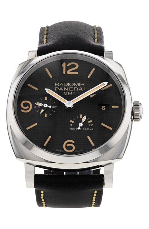 Panerai Preowned 2020 Radiomir GMT Automatic Leather Strap Watch, 45mm