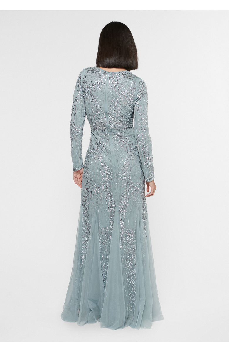 MARYISA Modest Embellished Sequin Beaded Long Sleeves Occasion Maxi Dress, Alternate, color, 