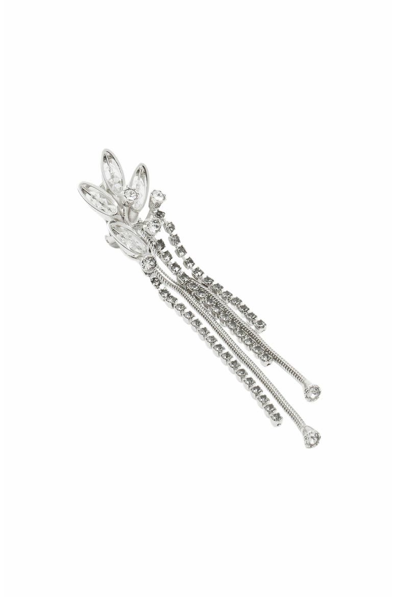 Aede Earrings, Alternate, color, Silver-Crystal