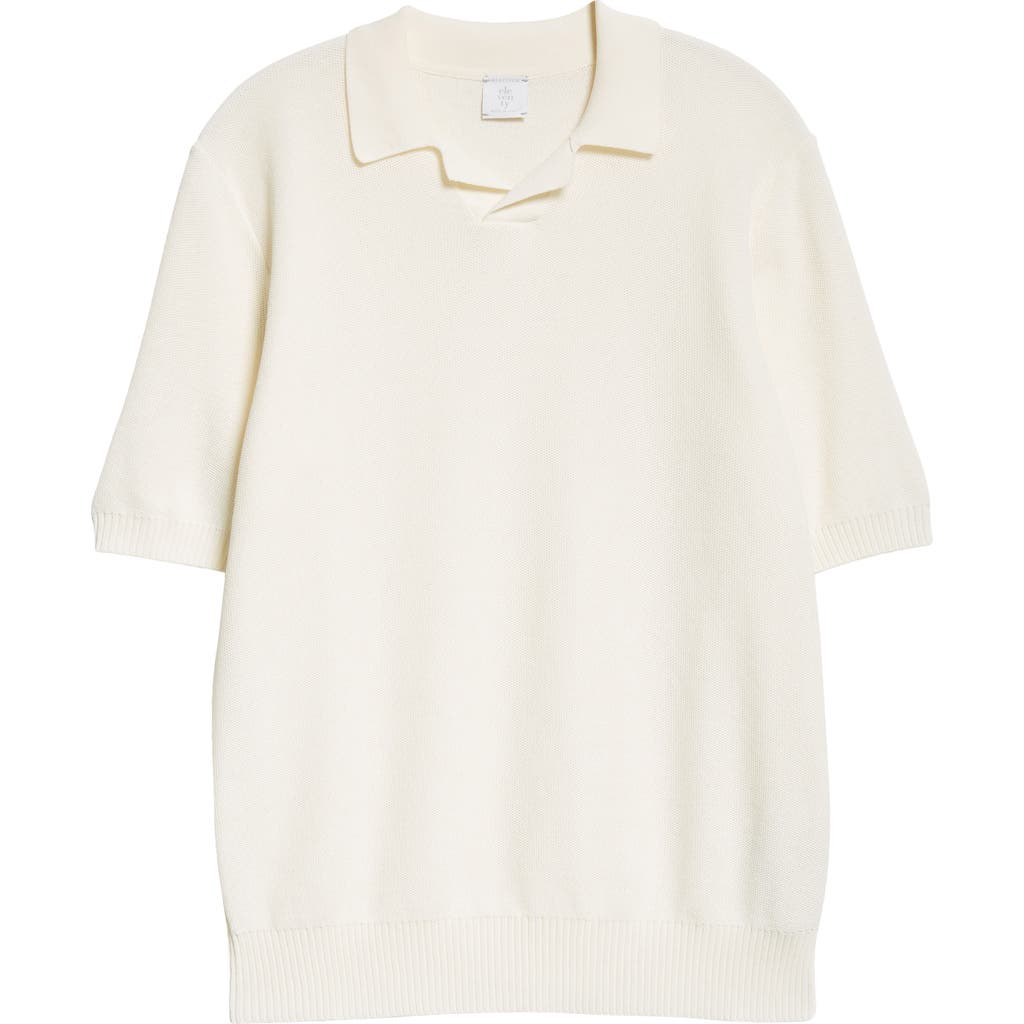 Eleventy Poloshirt Mit V-ausschnitt In White