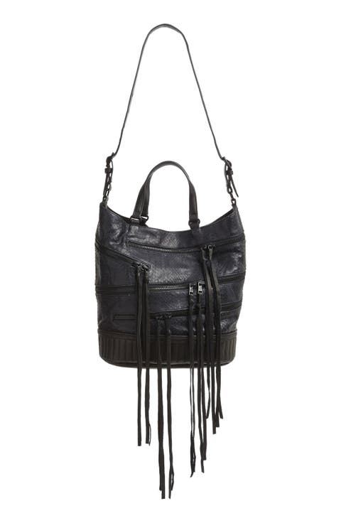 'Babe' Convertible Lambskin Leather Tote