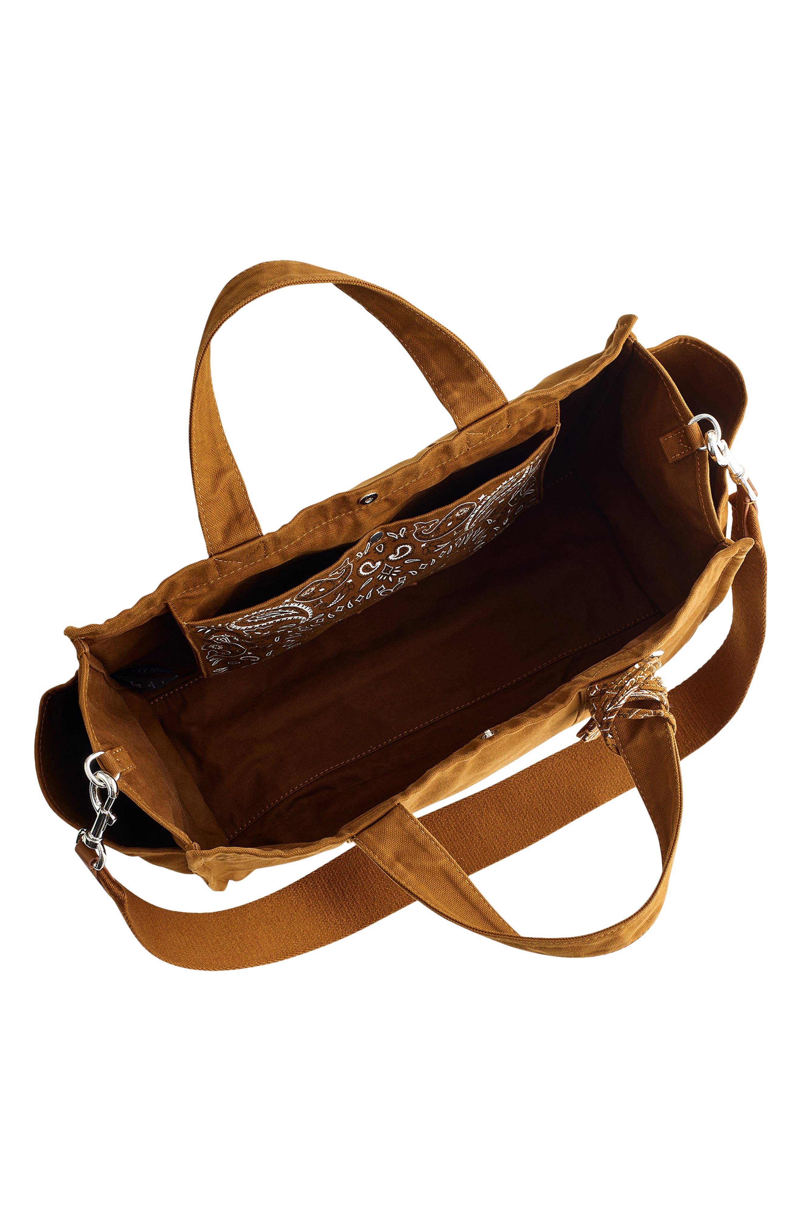 Large Washed Canvas Tote, Alternate, color, WARM CHESTNUT