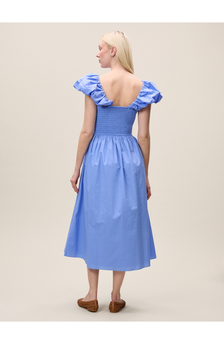 Rebecca Taylor Yara Poplin Midi Dress, Alternate, color, Bluebell