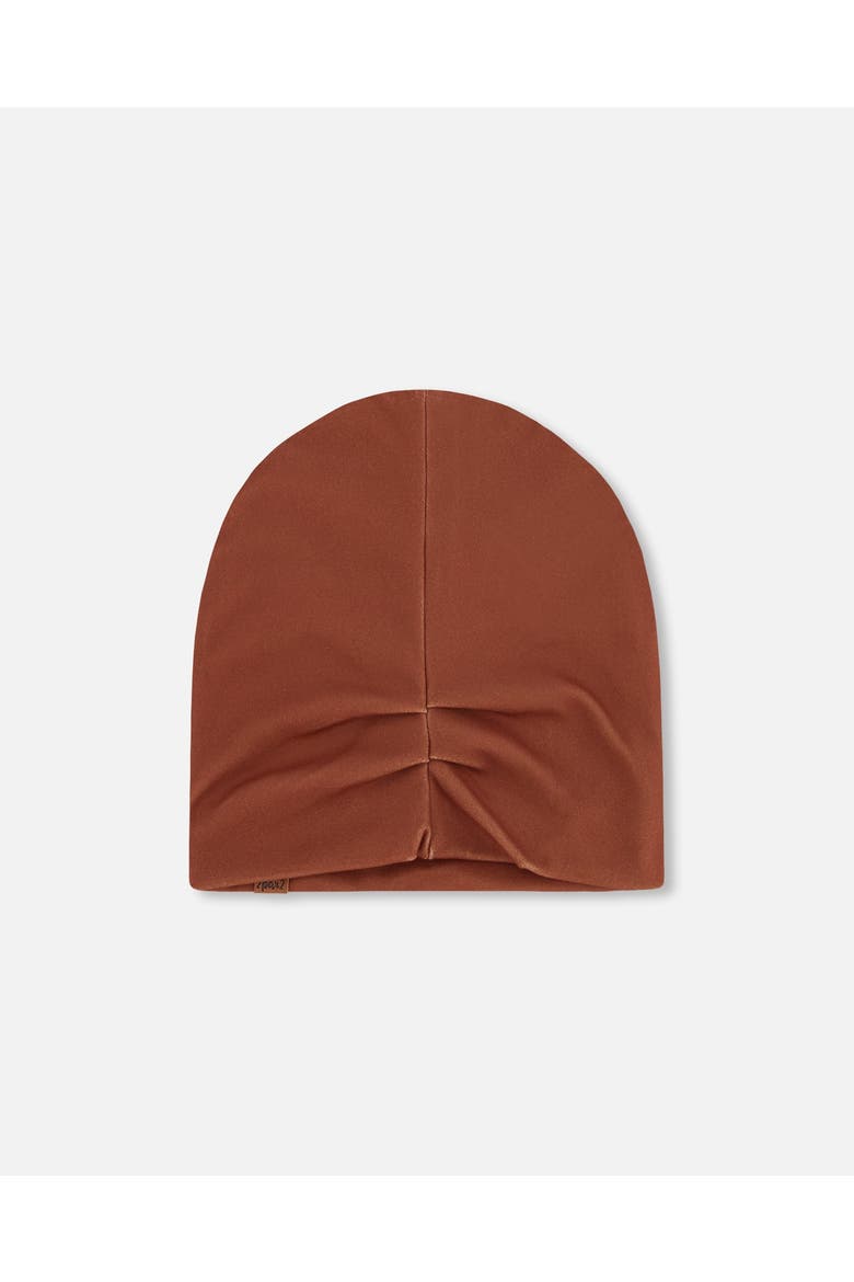 Boy Stretch Jersey Beanie, Alternate, color, Brown