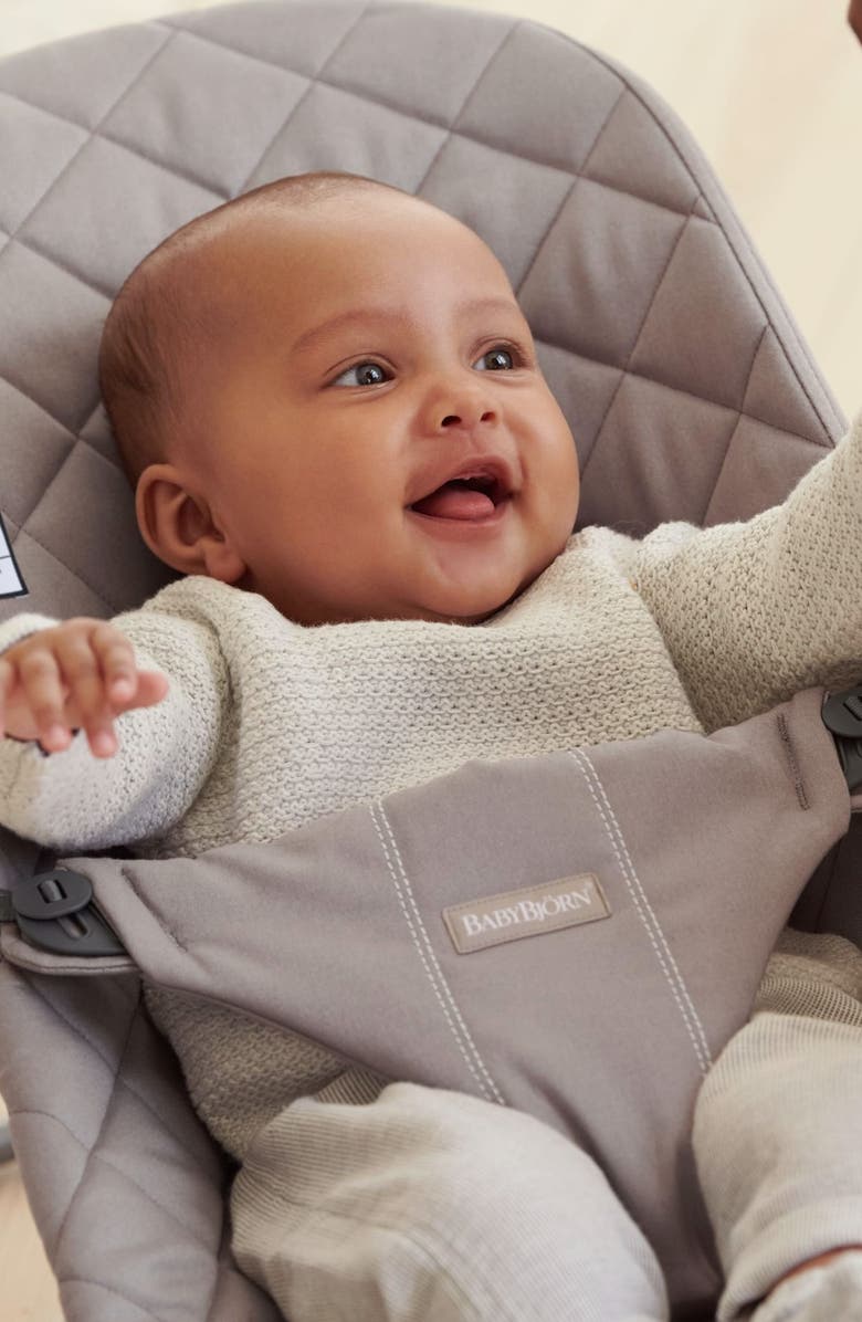 BabyBjörn Bouncer Bliss Convertible Quilted Baby Bouncer, Alternate, color, Sand Gray