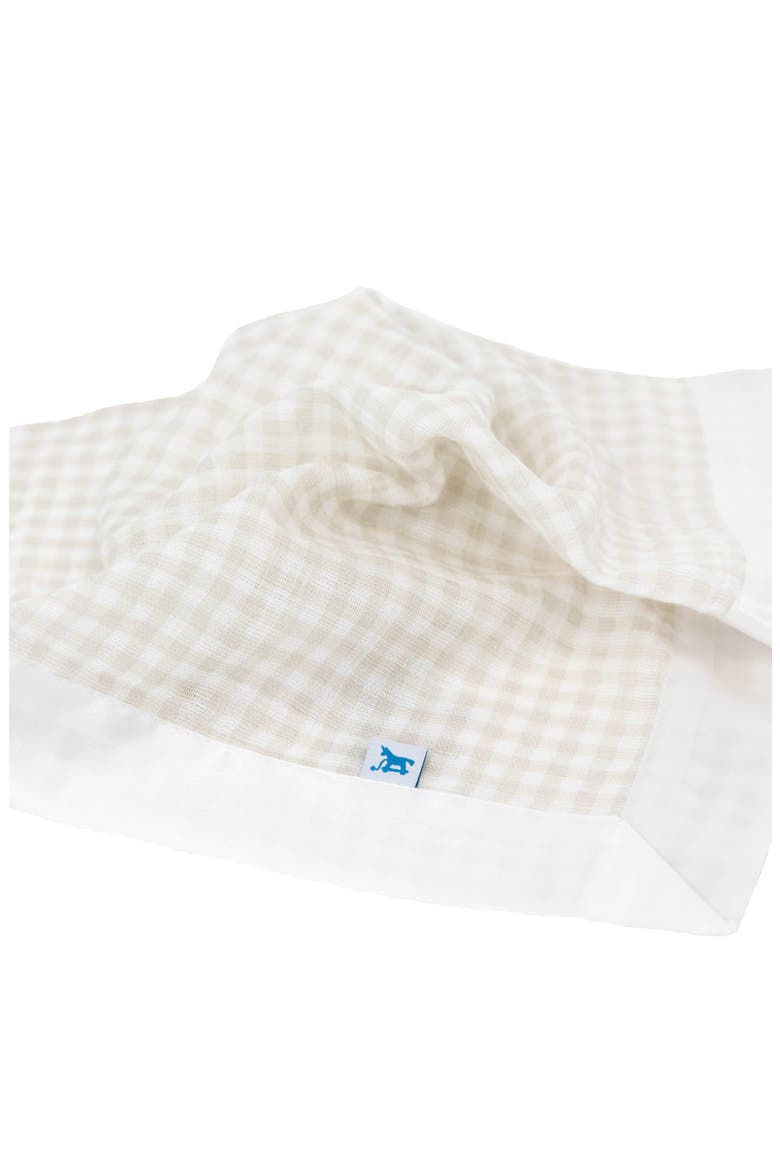 3-Pack Print Cotton Muslin Blankets, Alternate, color, TAN GINGHAM