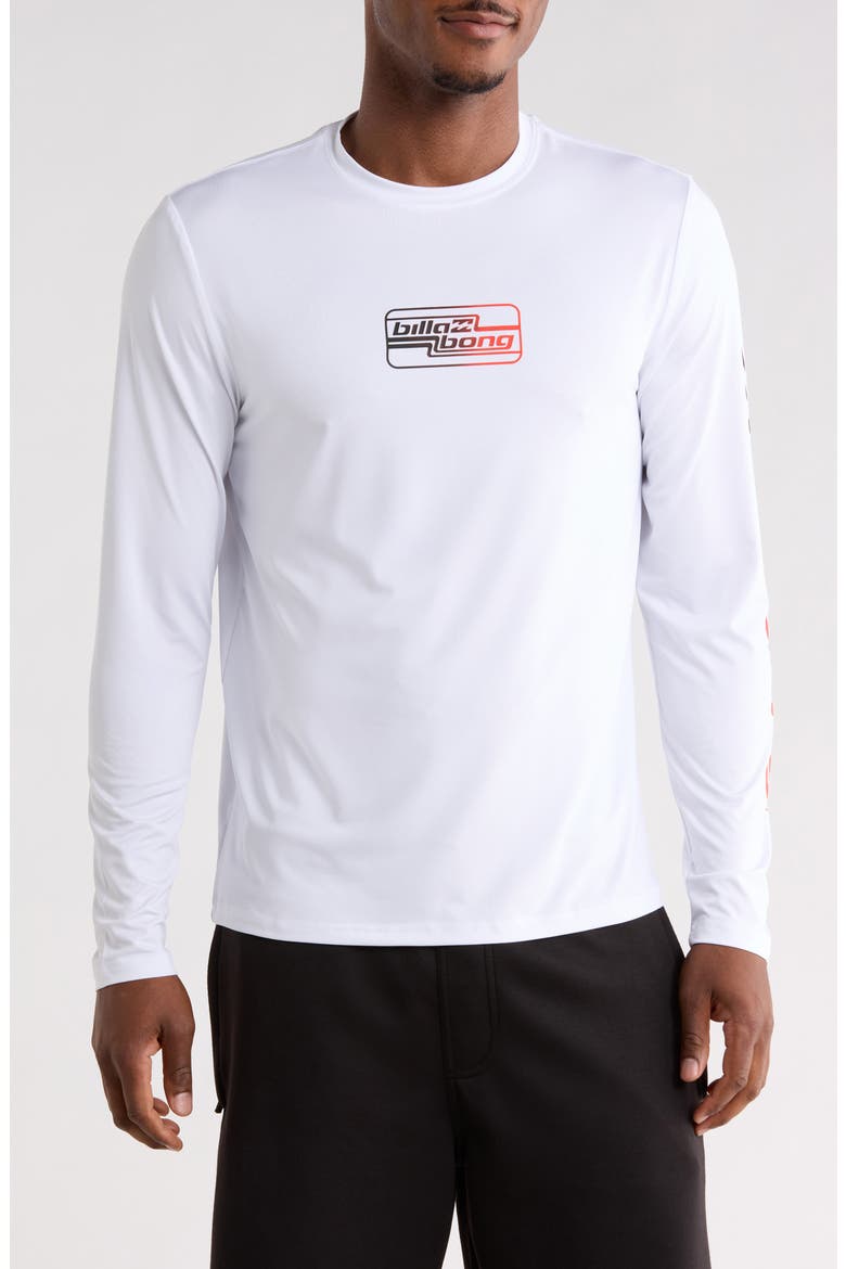 Wipeout Long Sleeve Rashguard, Main, color, WHITE