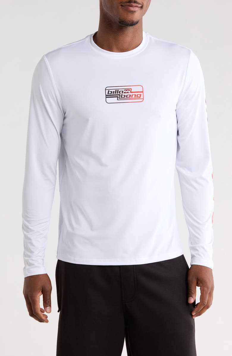Billabong Wipeout Long Sleeve Rashguard, Main, color, White
