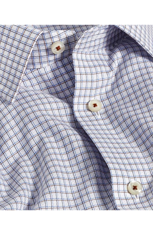 David Donahue Trim Fit Dobby Check Dress Shirt In Multi