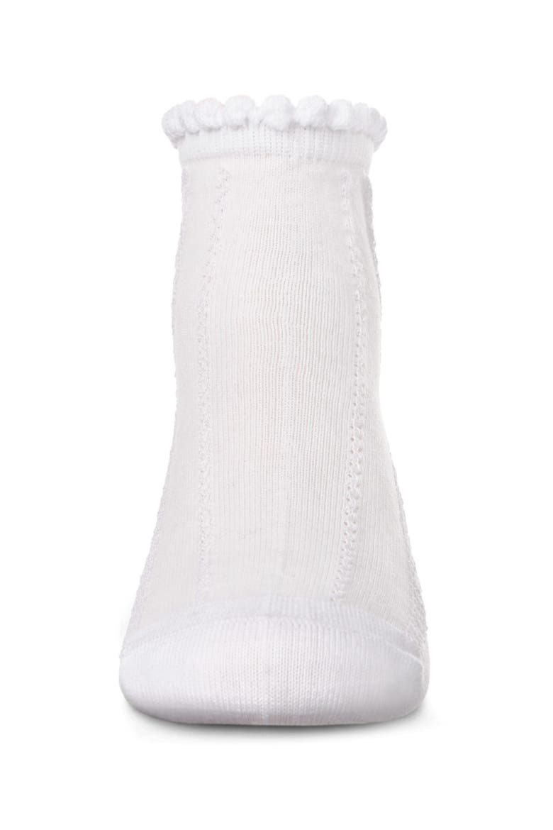 Kid's Rope Stitch Anklet Socks, Alternate, color, White