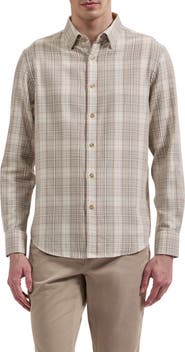 Bugatchi Karl Plaid Long Sleeve Cotton Shirt
