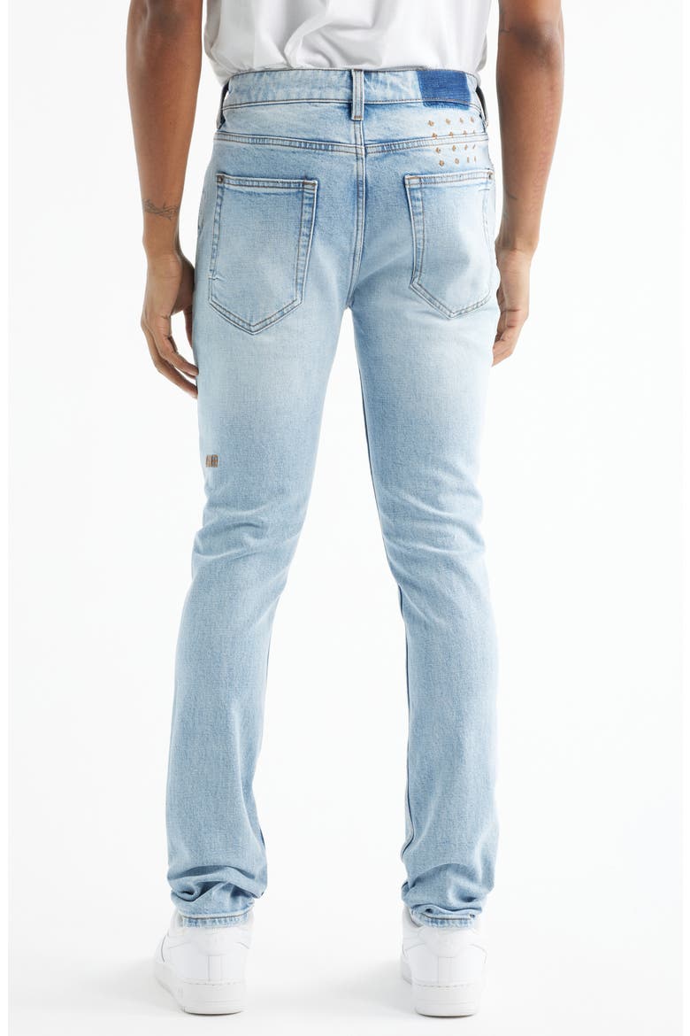 Van Winkle Krystal Ripped Skinny Jeans, Alternate, color, DENIM