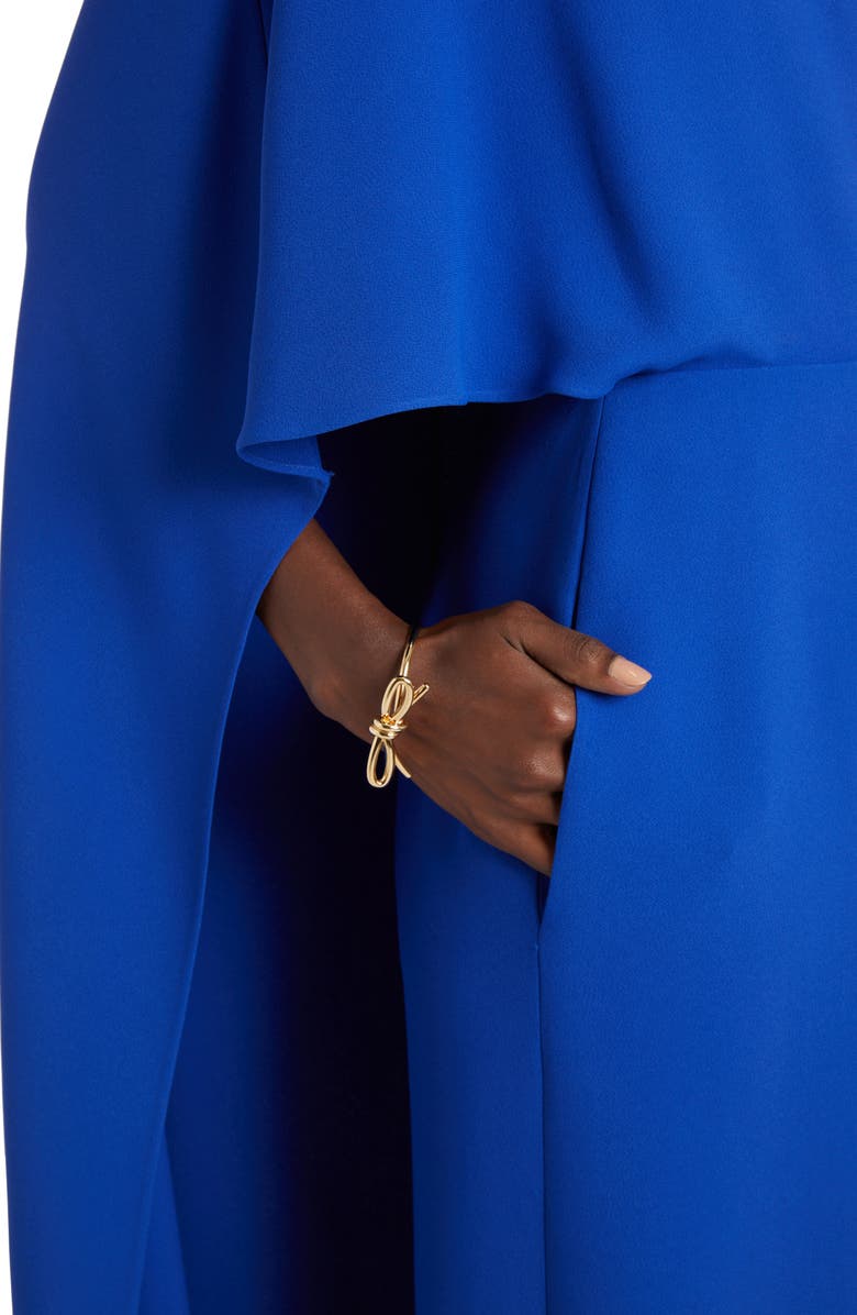 Valentino Garavani Silk Cape Gown, Alternate, color,