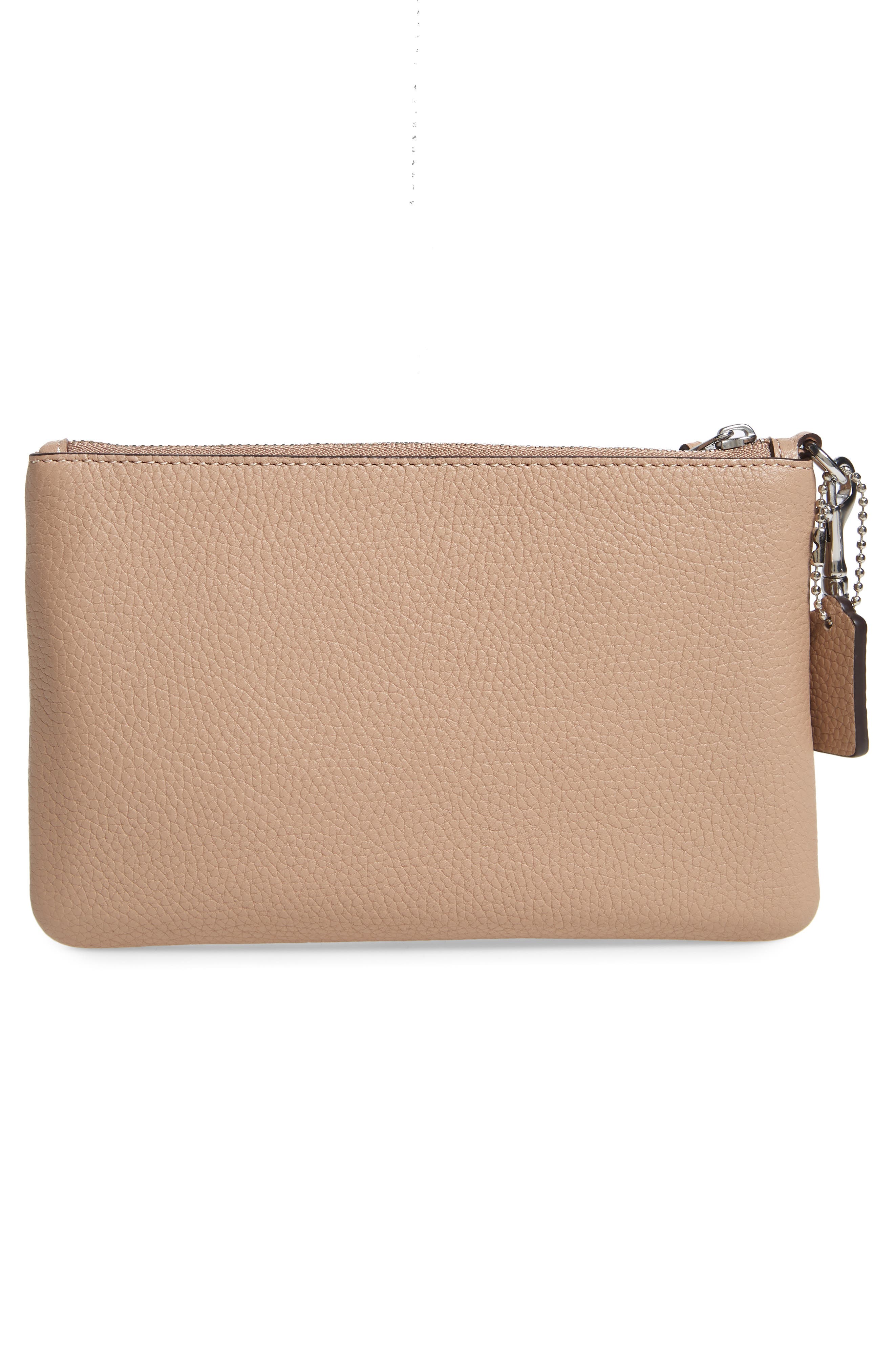 Leather Wristlet, Alternate, color, TAUPE