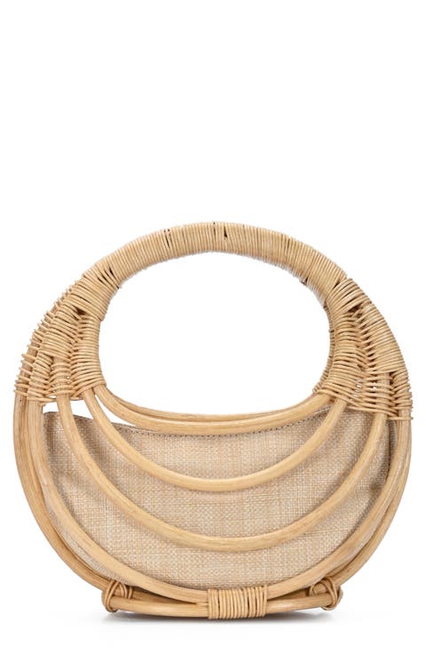 Wicker Structured Handheld Bag