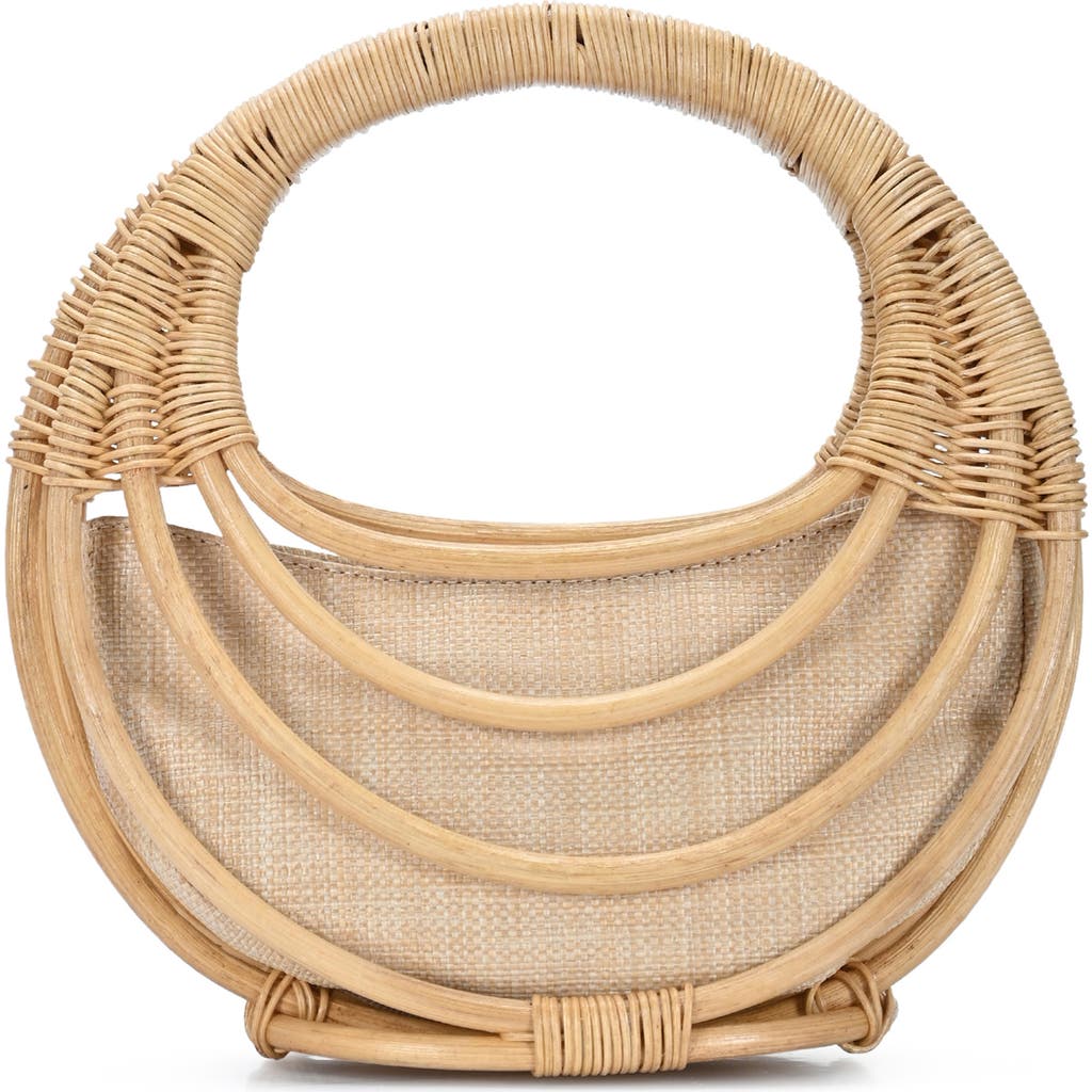 Antik Kraft Wicker Structured Handheld Bag In Natural